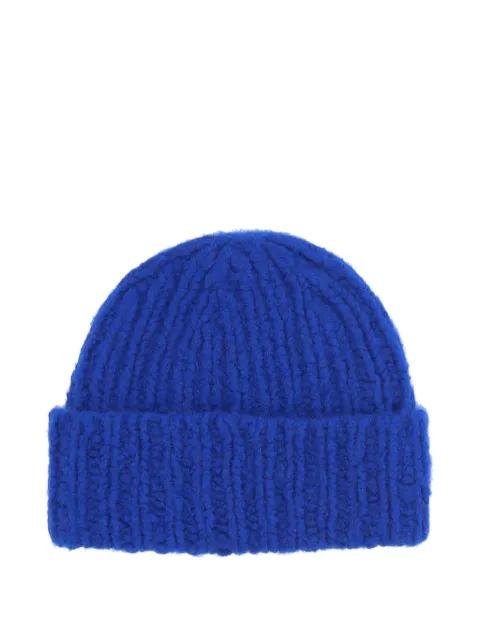 ribbed-knit beanie hat by WOMMELSDORFF BERLIN