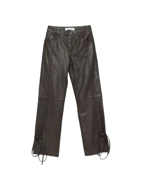 Bella String leather trousers by WON HUNDRED
