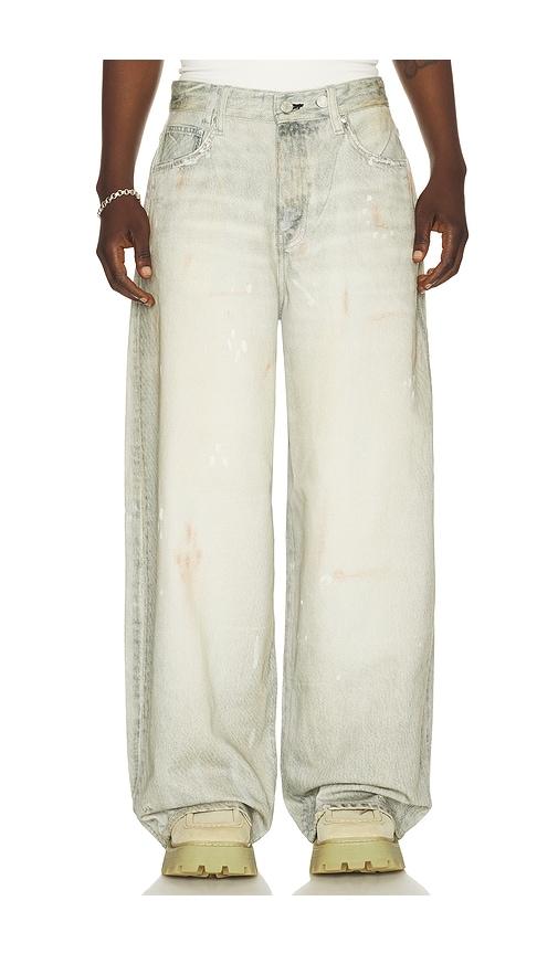Won Hundred Lyon Printed Denim Jeans in Ligh Grey by WON HUNDRED