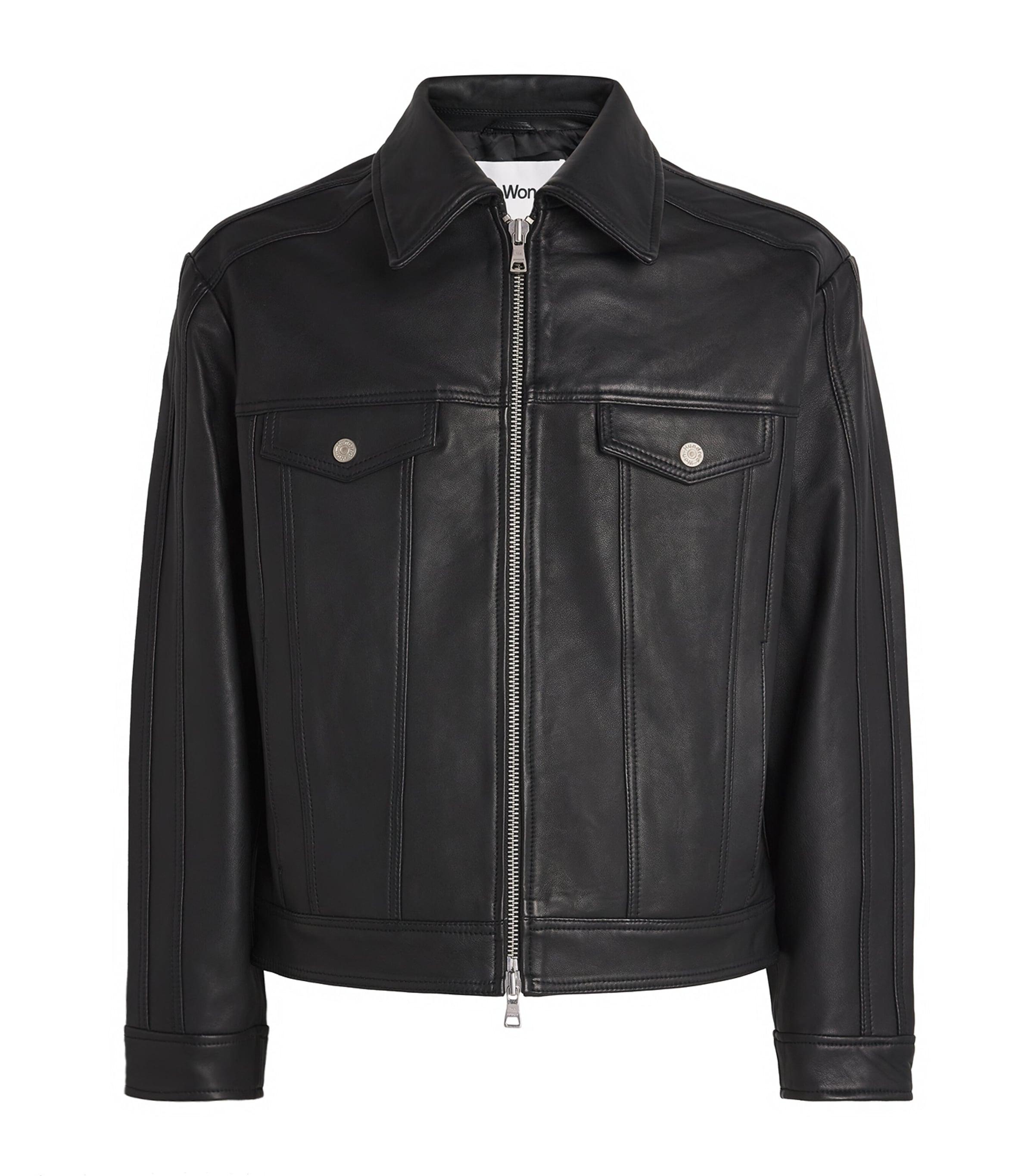 Won Hundred Mike Leather Jacket by WON HUNDRED