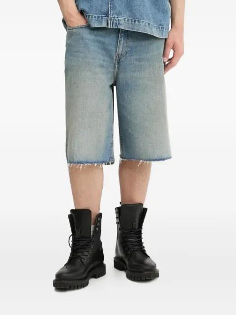 frayed denim shorts by WON HUNDRED