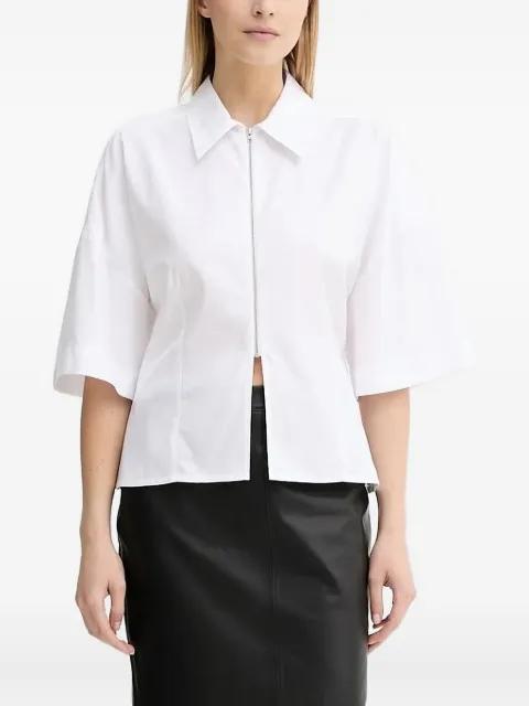 zip-front collared shirt by WON HUNDRED