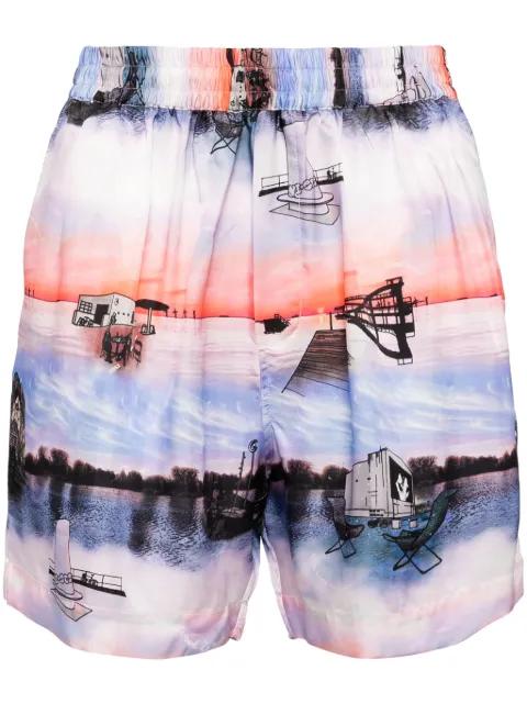 holiday print shorts by WOOD WOOD