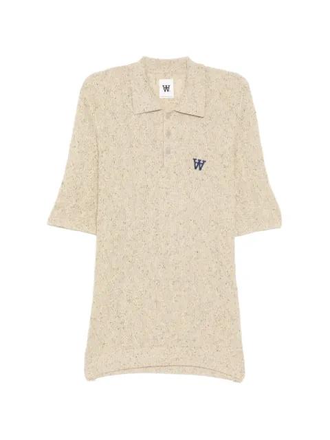 logo-embroidered polo shirt by WOOD WOOD