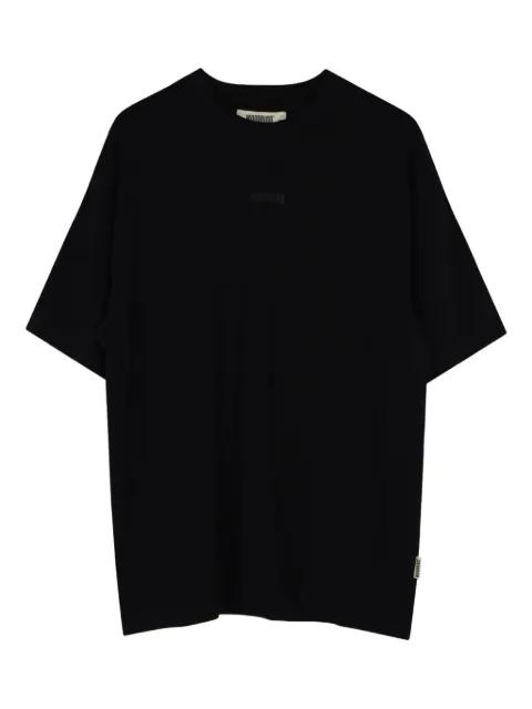 Beam Base logo-print T-shirt by WOODBIRD