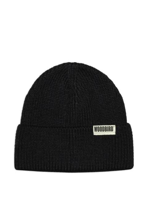 Yupa Long ribbed-knit beanie hat by WOODBIRD