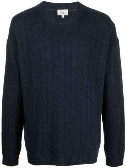 Aran-knit virgin-wool jumper by WOOLRICH