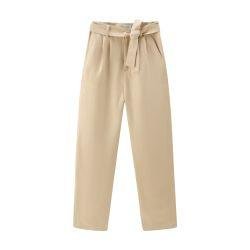 Belted pants in linen blend by WOOLRICH