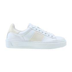 Classic court sneakers in leather with contrasting stripe by WOOLRICH