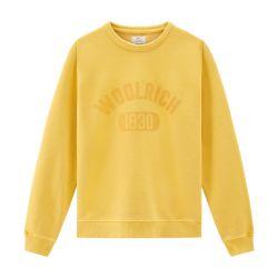 Garment-dyed 1830 crewneck sweatshirt in pure cotton by WOOLRICH
