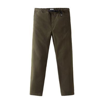 Garment-dyed classic chino pant in stretch cotton by WOOLRICH