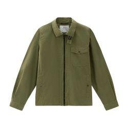 Garment-dyed overshirt in pure cotton by WOOLRICH