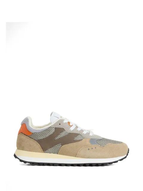 Gravel suede-inserts lace-up sneakers by WOOLRICH