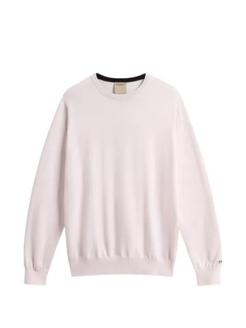 Logo Cotton Crewneck embroidered-logo sweatshirt by WOOLRICH