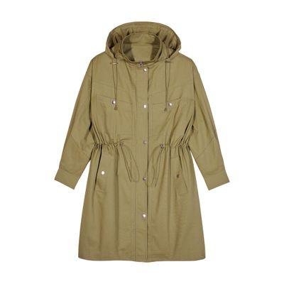 Long summer parka in urban touch fabric with hood by WOOLRICH