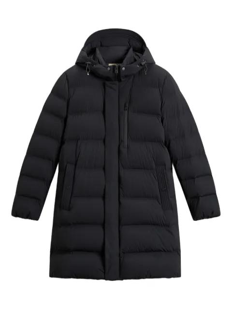 Matt stretch hoodied puffer coat by WOOLRICH