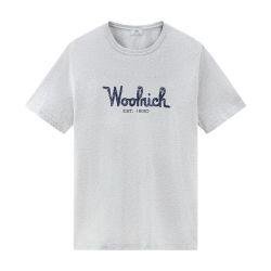 Pure cotton embroidered t-shirt by WOOLRICH