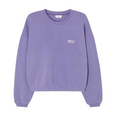 Pure cotton sweatshirt with hood and embroidered logo by WOOLRICH