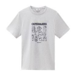 Pure cotton t-shirt with outermates print by WOOLRICH