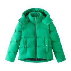 Short Alsea down jacket in stretch nylon with detachable hood by WOOLRICH