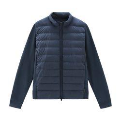 Sundance hybrid bomber jacket in microfibre and cotton knit by WOOLRICH