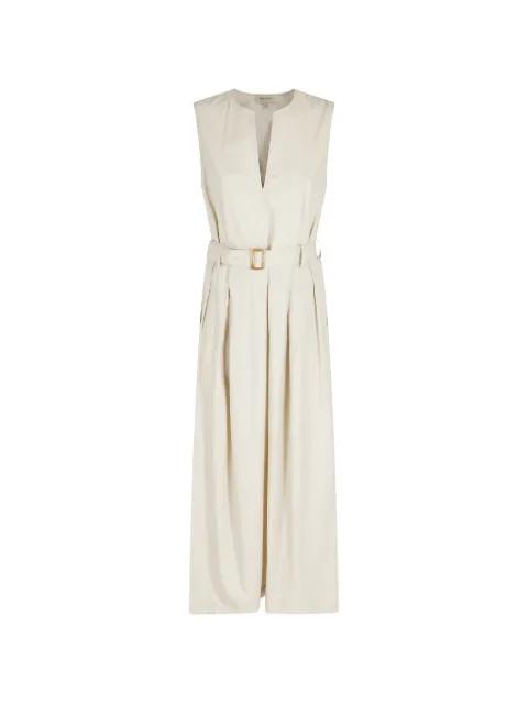 V-neck belted midi dress by WOOLRICH