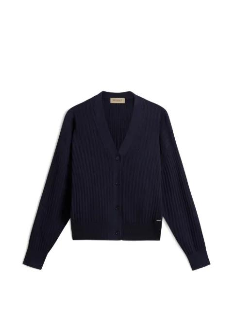 V-neck ribbed cardigan by WOOLRICH