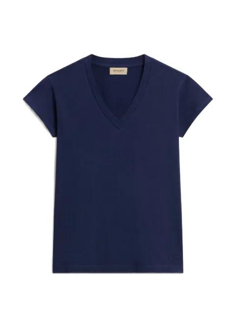 V-neck slub-fabric T-shirt by WOOLRICH