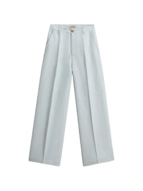 belt-loops crease straight trousers by WOOLRICH