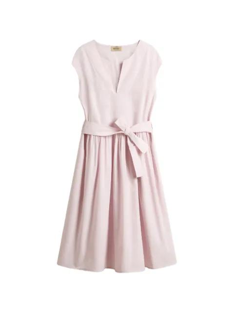 belted cotton-poplin midi dress by WOOLRICH