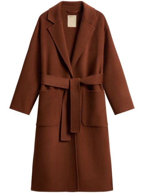 belted wool coat by WOOLRICH