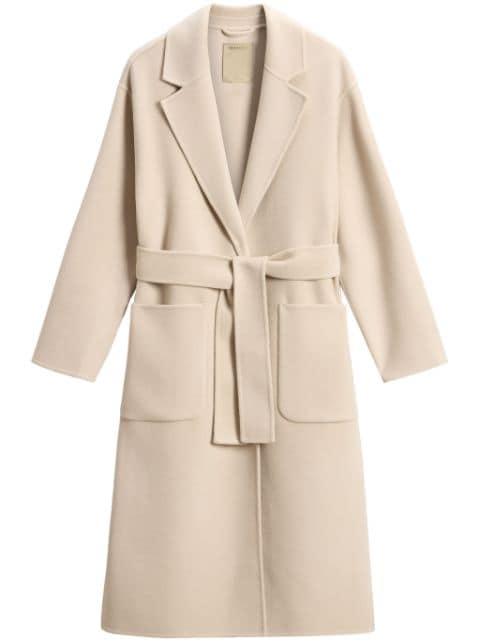 belted wool coat by WOOLRICH