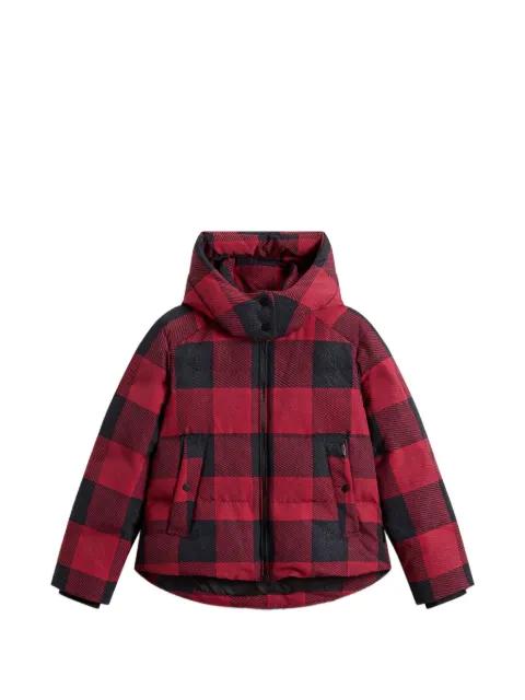 check-pattern padded jacket by WOOLRICH