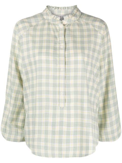 checked cotton blouse by WOOLRICH