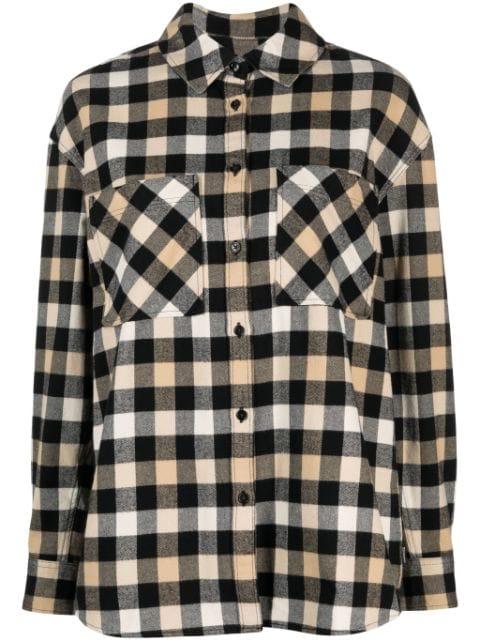 checked long-sleeve flannel shirt by WOOLRICH