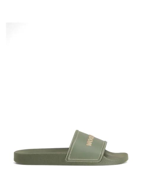 contrasting stitching logo slide sandals by WOOLRICH