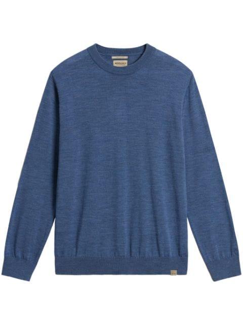 crew neck virgin wool sweater by WOOLRICH