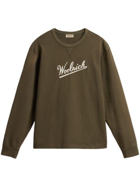 embroidered-logo cotton T-shirt by WOOLRICH