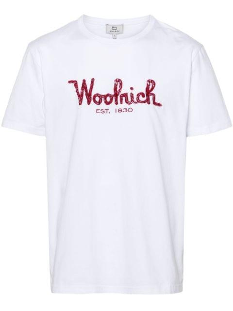 embroidered-logo cotton T-shirt by WOOLRICH