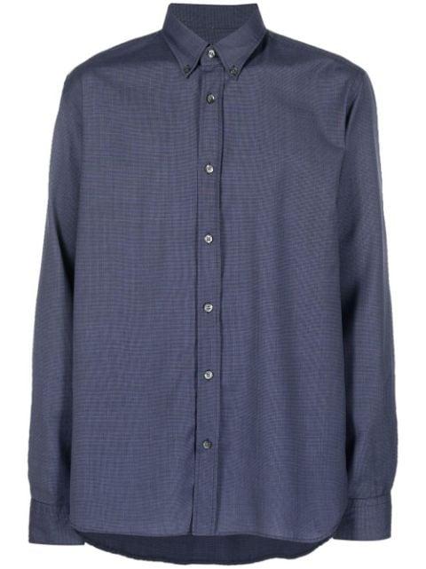 fine-check virgin wool shirt by WOOLRICH