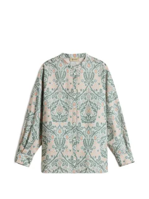 floral-print band-collar shirt by WOOLRICH