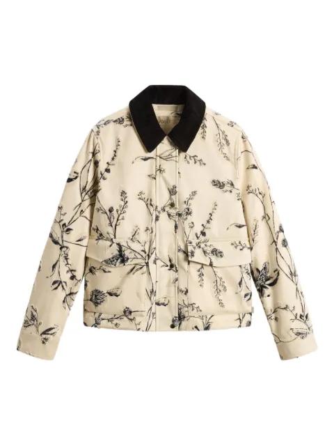 floral-print velvet jacket by WOOLRICH