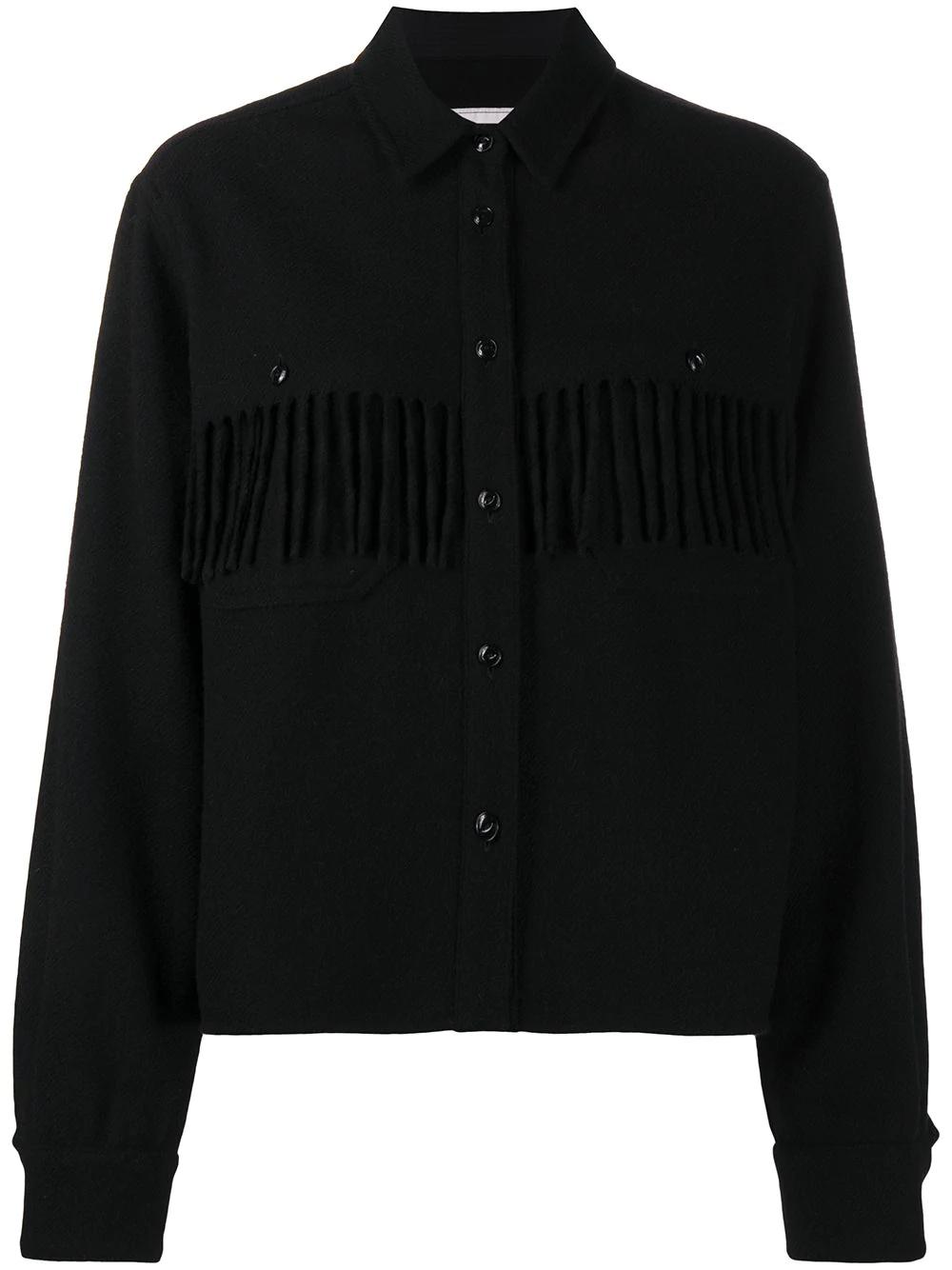 fringed detail knitted shirt by WOOLRICH