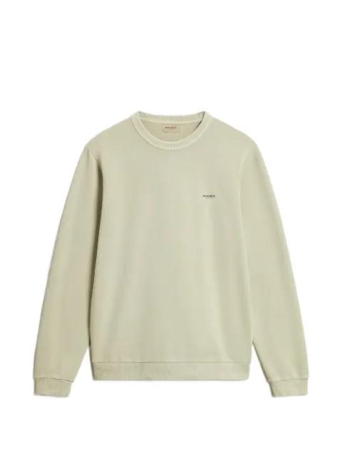 garment-dyed logo-print sweater by WOOLRICH