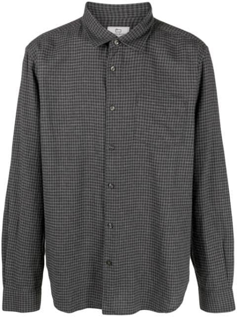 gingham-check cotton shirt by WOOLRICH