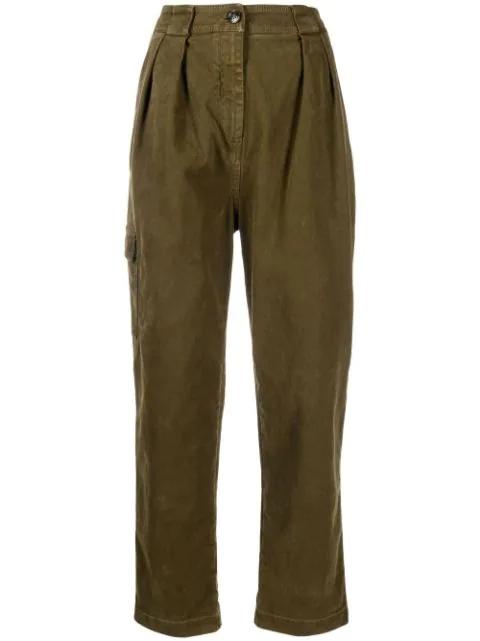 high-waisted straight-leg jeans by WOOLRICH