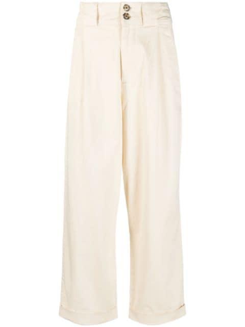 high-waisted tailored trousers by WOOLRICH