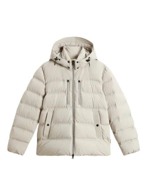 hoodied stretch puffer jacket by WOOLRICH