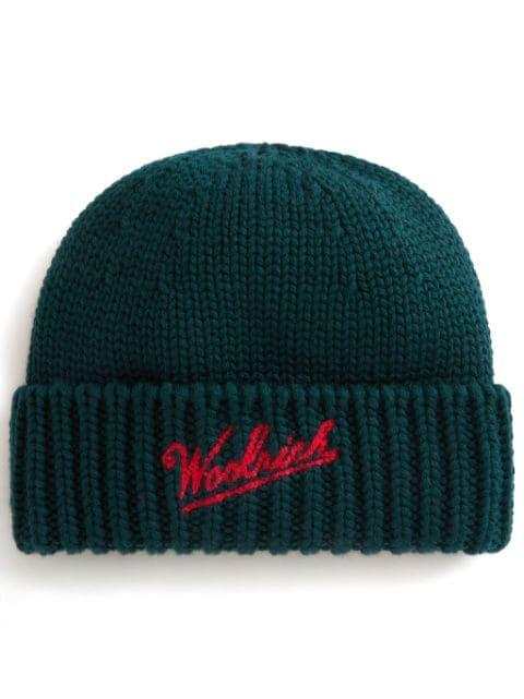 logo-embroidered beanie by WOOLRICH