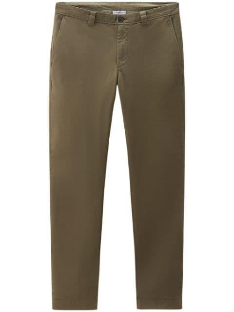 logo-embroidered chinos by WOOLRICH
